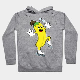 Banana at Ice skating with Ice skates Hoodie